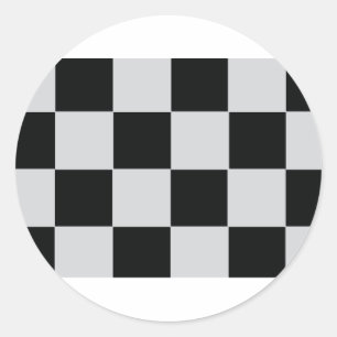 Racing Checker-vlag Ronde Sticker