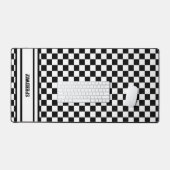 Racing Checkered Winners Flag Black en White Bureaumat (Keyboard & Muis)