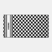 Racing Checkered Winners Flag Black en White Bureaumat (Voorkant)