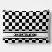 Racing Checkered Winners Flag Black en White Etui (Voorkant)