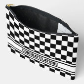 Racing Checkered Winners Flag Black en White Etui (Open)
