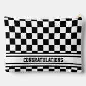 Racing Checkered Winners Flag Black en White Etui (Achterkant)
