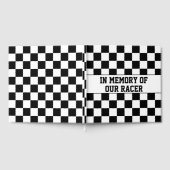 Racing Checkered Winners Flag Black en White Gastenboek (Volledig)