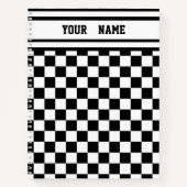 Racing Checkered Winners Flag Black en White Notitieboek (Voorkant)