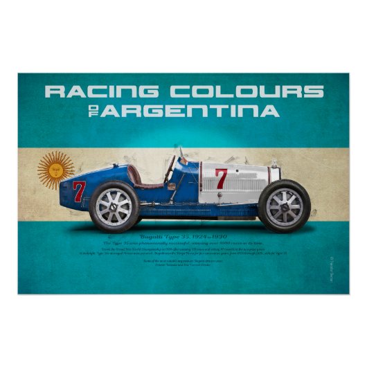Racing Colours of Argentina Perfect Poster (Voorkant)