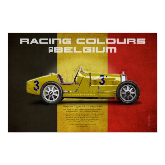 Racing Colours of Belgium Perfect Poster (Voorkant)