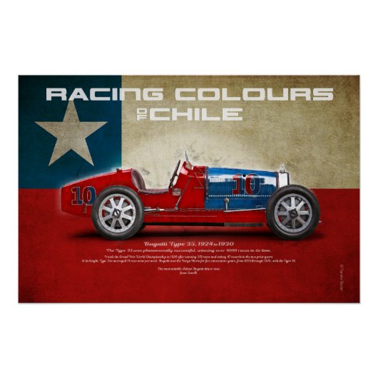 Racing Colours of Chile Perfect Poster (Voorkant)
