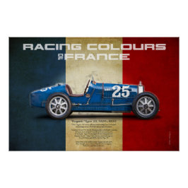 Racing Colours of France Perfect Poster