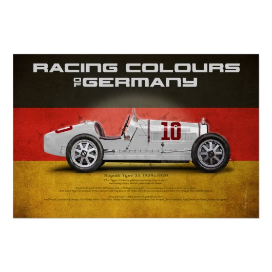 Racing Colours of Germany Perfect Poster (Voorkant)