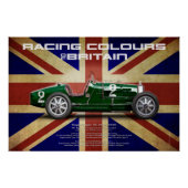 Racing Colours of Great Britain Perfect Poster (Voorkant)