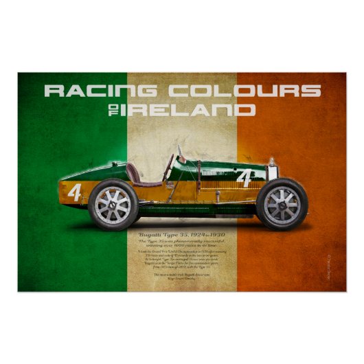 Racing Colours of Ireland Perfect Poster (Voorkant)