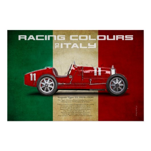 Racing Colours of Italy Perfect Poster (Voorkant)