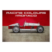 Racing Colours of Monaco Perfect Poster (Voorkant)