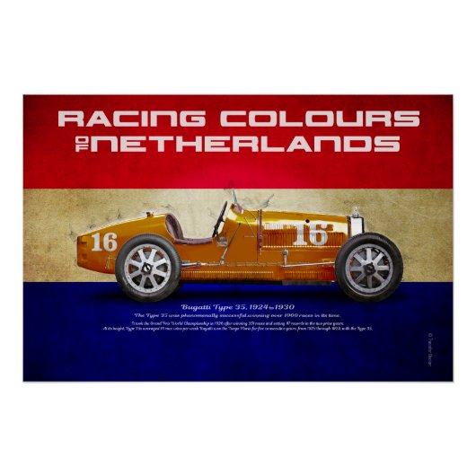 Racing Colours of Netherlands Perfect Poster (Voorkant)