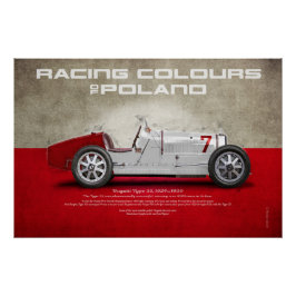 Racing Colours of Poland Perfect Poster