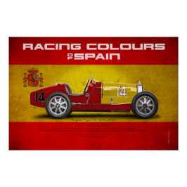 Racing Colours of Spain Perfect Poster