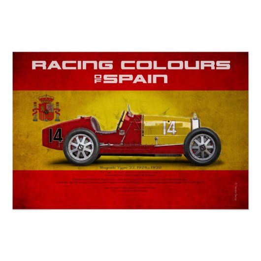 Racing Colours of Spain Perfect Poster (Voorkant)