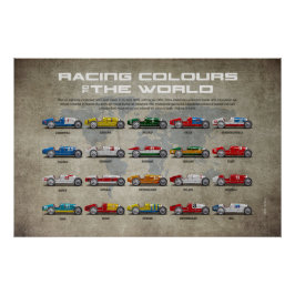Racing Colours of the World Perfect Poster