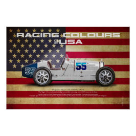 Racing Colours of USA Perfect Poster