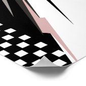 Racing Design in zwart en wit Poster (Hoek)