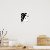 Racing Design in zwart en wit Poster (Keuken)