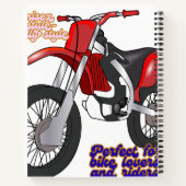 Racing Dirt Bike Art Notitieboek (Achterkant)