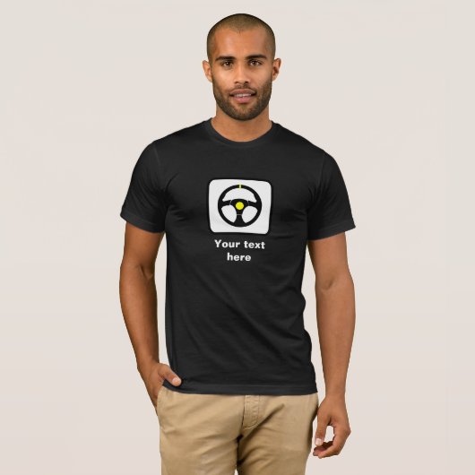 Racing Driver Logo --  (donker) T-shirt (Voorkant volledig)