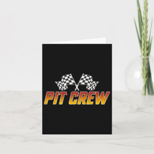 Racing Family Verjaardag Race Auto Retro Pit Crew Kaart