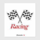 Racing Finish Flags Car Sticker (Vel)