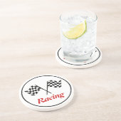 Racing Finish Flags Zandsteen Onderzetter (Zijkant)