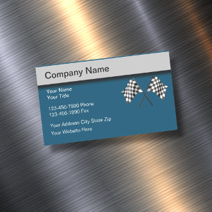 Racing Flag Automotive Visitekaartje Magneten