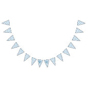 Racing Flag Checkered Blue & White bunting banner (Alle)