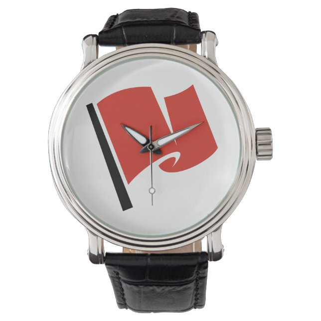 Racing Flag Red Horloge (Voorkant)