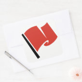 Racing Flag Red Vierkante Sticker (Envelop)