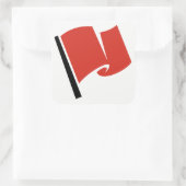 Racing Flag Red Vierkante Sticker (Tas)