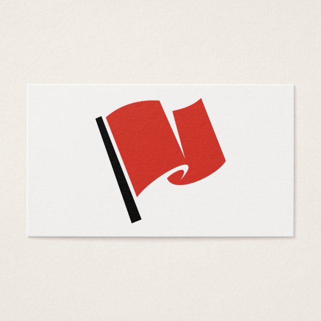 Racing Flag Red Visitekaartje (Voorkant)