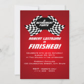 Racing Flags Pensioen Partij Rood Kaart (Voorkant)