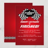 Racing Flags Pensioen Partij Rood Kaart (Voorkant / Achterkant)