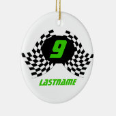 Racing Flags Photo Keepsake Keramisch Ornament (Rechts)