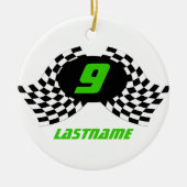 Racing Flags Photo Keepsake Keramisch Ornament (Voorkant)