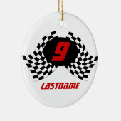 Racing Flags Photo Keepsake Keramisch Ornament (Rechts)