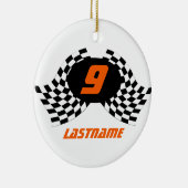 Racing Flags Photo Keepsake Keramisch Ornament (Rechts)