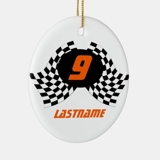 Racing Flags Photo Keepsake Keramisch Ornament (Rechts)