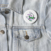 Racing green Cybunny Ronde Button 5,7 Cm (In situ)