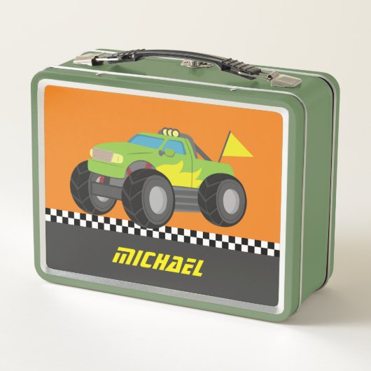 Racing Green Monster Truck voor Racer Boys Lunch B (Achterkant)