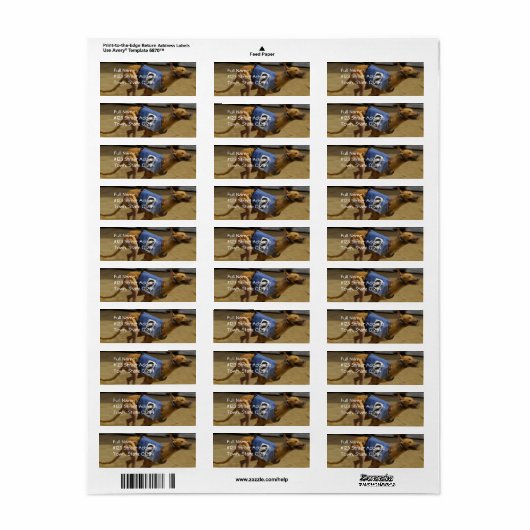 Racing Greyhound Hond Mailing Label (Full Sheet)