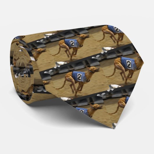 Racing Greyhound Mannen Necktie  Stropdas (Opgerold)