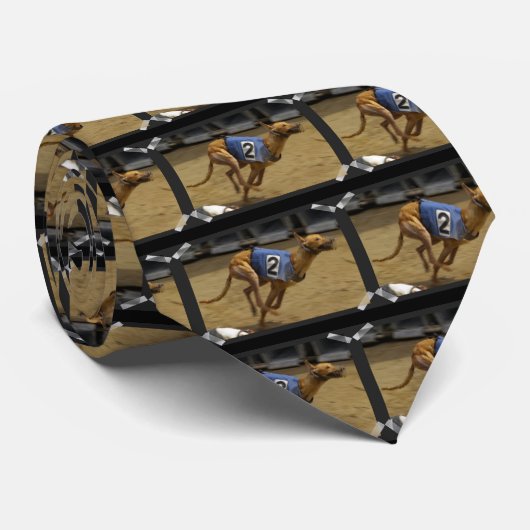 Racing Greyhound Mannen Necktie Stropdas (Opgerold)