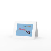 Racing Greyhounds with lead dog in Bunny suit