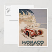  Racing - Grote Prijs van Monaco van 1937  Briefkaart (Voorkant / Achterkant)